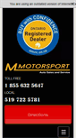 Mobile Screenshot of m-motorsport.ca